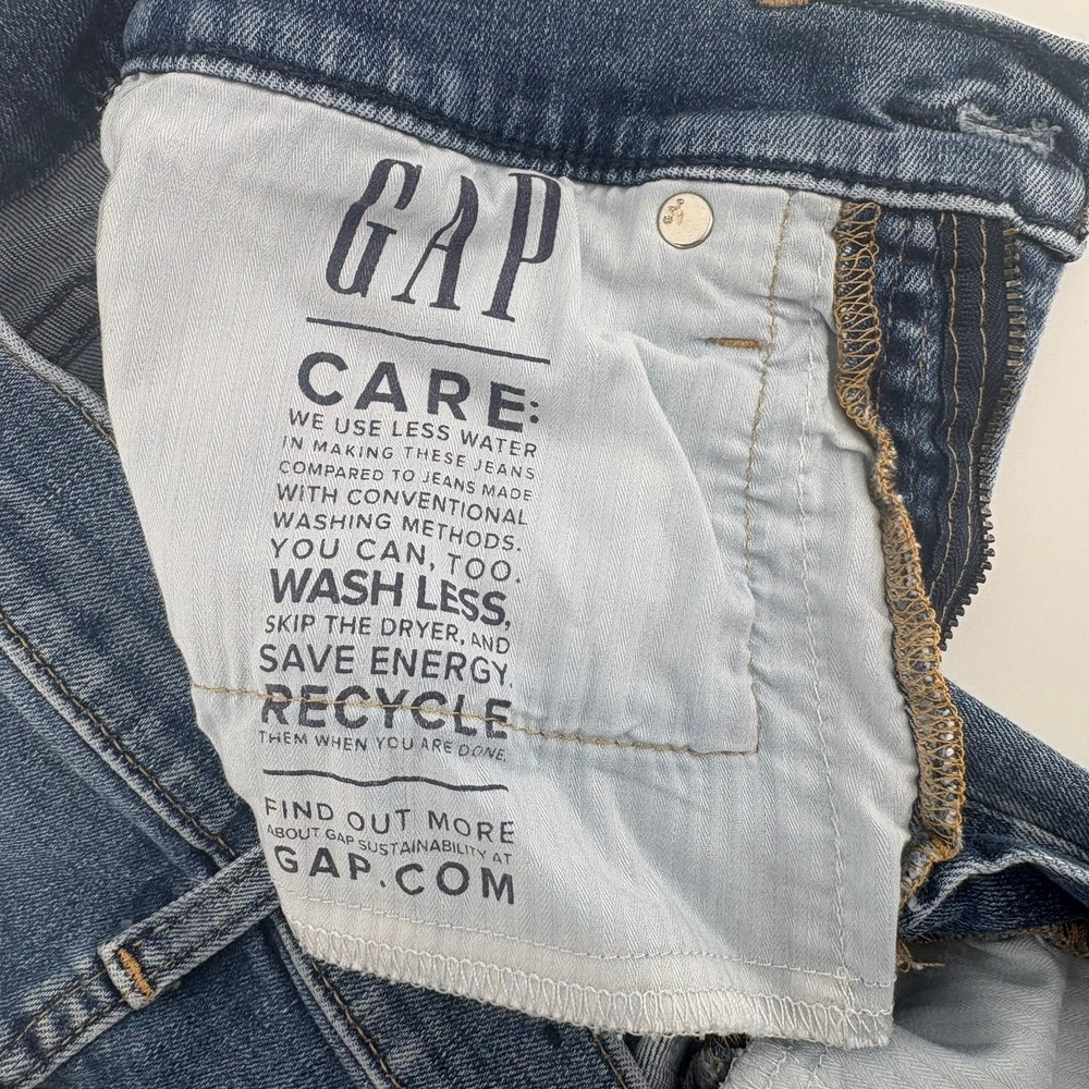 Gap True Skinny High Rise Jeans Womens 29 8R Medium Indigo Blue Stretch‎ Denim - Picture 13 of 15